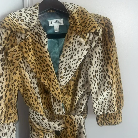 Vintage 1960’s Joseph Ribkoff Leopard Print Faux Fur Coat